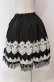画像4: abilletage / nobleレースミディアムスカート  ブラック×ホワイト O-25-11-27-022-GO-SK-OW-OS (4)