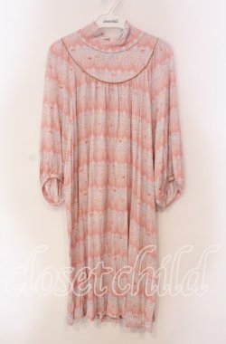 画像1: Franche Lippee / ボーダーカットワンピース  ピンク O-25-11-27-028-LO-OP-IG-OS