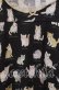 画像2: Franche Lippee / ねこ図鑑半袖ワンピース M クロ O-25-11-27-029-LO-OP-IG-OS (2)