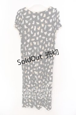 画像3: Franche Lippee / ねこ図鑑半袖ワンピース M クロ O-25-11-27-029-LO-OP-IG-ZT326