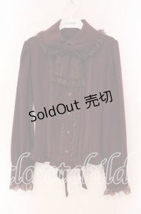 Innocent World / 丸衿オリジナルアムンゼンブラウス M ワイン O-25-11-27-031-IW-BL-IG-OS