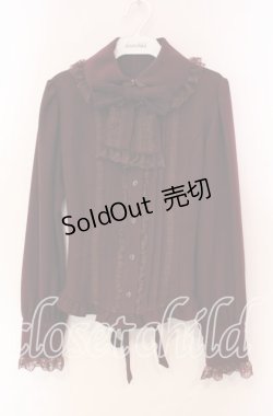 画像1: Innocent World / 丸衿オリジナルアムンゼンブラウス M ワイン O-25-11-27-031-IW-BL-IG-OS