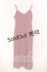 axes femme / 襟デザインキャミワンピース  アカ O-25-11-27-032-AX-OP-IG-OS