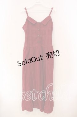 画像1: axes femme / 襟デザインキャミワンピース  アカ O-25-11-27-032-AX-OP-IG-OS