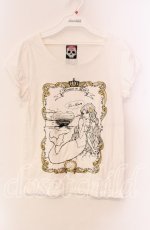 画像1: 【SALE】Banana Fish / マーメイドプリントTシャツ  ホワイト O-25-11-27-035-PU-TS-IG-ZT514 (1)