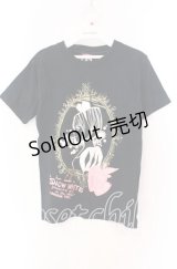 Banana Fish / 白雪姫プリントTシャツ  ブラック O-25-11-27-036-PU-TS-IG-OS