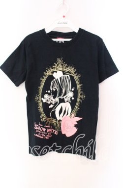 画像1: Banana Fish / 白雪姫プリントTシャツ  ブラック O-25-11-27-036-PU-TS-IG-OS