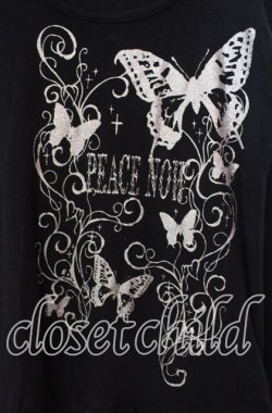 画像2: PEACE NOW / バタフライラメプリントカットワンピース M ブラック O-25-11-27-037-PU-OP-IG-OS