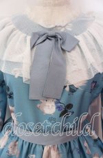 画像2: Royal Princess Alice / 毛繕い下手猫ちゃん・ねこ助コラボ・ワンピース  サックス O-25-11-27-004-LO-OP-IG-OS (2)