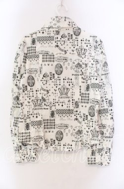 画像3: PEACE NOW / トランプ柄ブラウス  ホワイト O-25-11-27-039-PU-BL-IG-OS