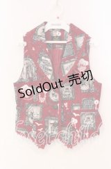 ALICE and the PIRATES / The Castle of Nightmare柄ベスト  えんじ O-25-11-27-040-PA-BL-IG-OS