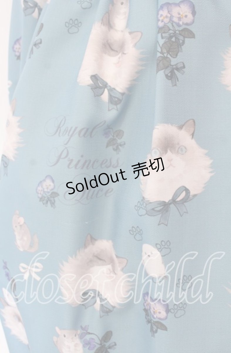 画像3: Royal Princess Alice / 毛繕い下手猫ちゃん・ねこ助コラボ・ワンピース  サックス O-25-11-27-004-LO-OP-IG-OS (3)