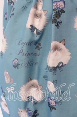 画像3: Royal Princess Alice / 毛繕い下手猫ちゃん・ねこ助コラボ・ワンピース  サックス O-25-11-27-004-LO-OP-IG-OS