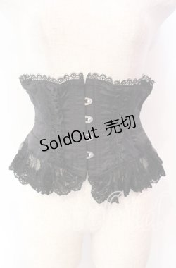 画像1: ATELIER PIERROT / Frill Short Corset コルセット  ブラック O-25-11-27-043-EL-TO-OW-OS
