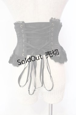 画像4: ATELIER PIERROT / Frill Short Corset コルセット  ブラック O-25-11-27-043-EL-TO-OW-OS