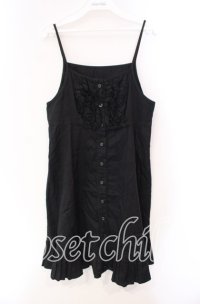 PEACE NOW / 胸元フリルキャミワンピース M ブラック O-25-11-27-044-PU-OP-OW-OS