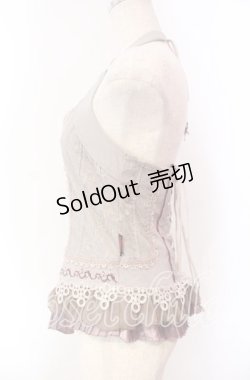 画像4: Ozz oneste / ジャガード配色ビスチェ  グレー×ピンク O-25-11-27-046-OO-TO-OW-OS