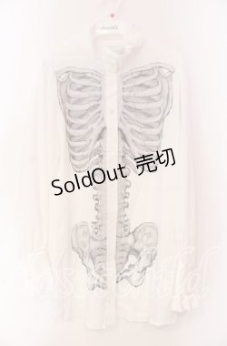 画像1: Royal Princess Alice / Madhatter's Tea Party ・まくら くらまコラボ スケルトンブラウス L シロ O-25-11-27-047-LO-BL-OW-OS