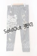 【SALE】HELL CAT PUNKS / ストライプダメージパンツ  ブルー O-25-11-27-049-PU-PA-OW-ZT406