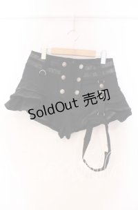 PUNK RAVE / Steampunk Shorts with Detachable Leg Bag L ブラック O-25-11-27-050-PU-PA-OW-OS