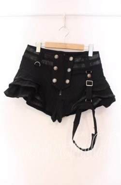 画像1: PUNK RAVE / Steampunk Shorts with Detachable Leg Bag L ブラック O-25-11-27-050-PU-PA-OW-OS