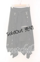 ACDC RAG / ZIPデザインアシメスカート  ブラック O-25-11-27-051-PU-SK-OW-OS