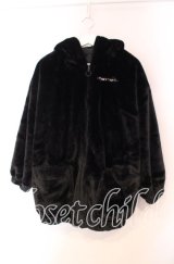 scyray / rabbit fur blouson  ブラック O-25-11-27-053-PU-JA-OW-C059