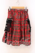 ACDC RAG / 冥闇 プリーツフレアスカート  レッド O-25-11-27-054-PU-SK-OW-OS