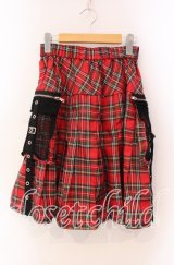 ACDC RAG / 冥闇 プリーツフレアスカート  レッド O-25-11-27-054-PU-SK-OW-OS