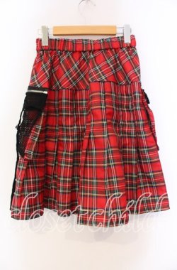 画像3: ACDC RAG / 冥闇 プリーツフレアスカート  レッド O-25-11-27-054-PU-SK-OW-OS