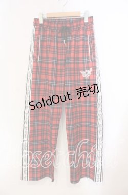 画像1: Grrr the Lipper / 満身創痍ジャージパンツ F レッド O-25-11-27-058-PU-PA-OW-OS