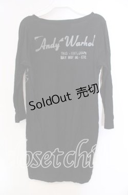 画像2: 【SALE】HYSTERIC GLAMOUR / アンディウォーホル　ロングTシャツ F ブラック O-25-11-27-059-PU-TO-OW-ZT090