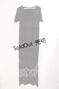 画像1: HYSTERIC GLAMOUR / スカル×ドットロングワンピース  ブラック×ピンク O-25-11-27-062-PU-OP-OW-OS