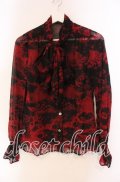 HYSTERIC GLAMOUR / ヒステリックボウタイブラウス F レッド O-25-11-27-063-PU-BL-OW-OS