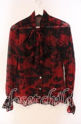 HYSTERIC GLAMOUR / ヒステリックボウタイブラウス F レッド O-25-11-27-063-PU-BL-OW-ZT455