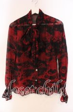 画像1: 【SALE】HYSTERIC GLAMOUR / ヒステリックボウタイブラウス F レッド O-25-11-27-063-PU-BL-OW-ZT455 (1)