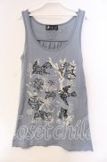 HYSTERIC GLAMOUR / バードptタンクトップ F サックス O-25-11-27-065-PU-TO-OW-OS