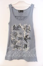 画像1: 【SALE】HYSTERIC GLAMOUR / バードptタンクトップ F サックス O-25-11-27-065-PU-TO-OW-ZT456 (1)