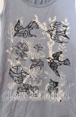 画像2: 【SALE】HYSTERIC GLAMOUR / バードptタンクトップ F サックス O-25-11-27-065-PU-TO-OW-ZT456 (2)