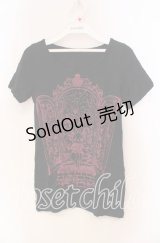 ALGONQUINS / ラビットptTシャツ F ブラック O-25-11-27-067-AL-TO-OW-OS