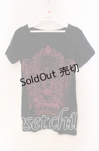 ALGONQUINS / ラビットptTシャツ F ブラック O-25-11-27-067-AL-TO-OW-OS