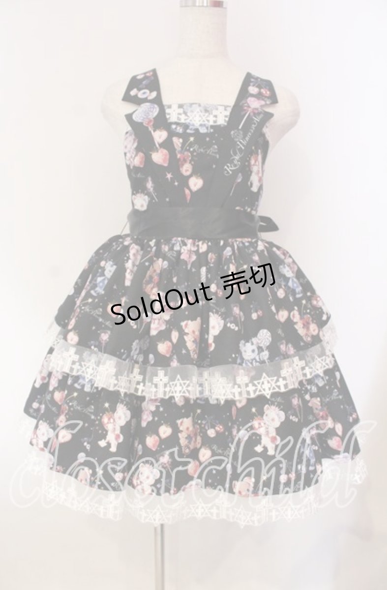 画像1: Royal Princess Alice / Skull Psycho bearジャンパースカート  クロ O-25-11-27-006-LO-OP-IG-OS (1)