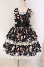 画像1: Royal Princess Alice / Skull Psycho bearジャンパースカート  クロ O-25-11-27-006-LO-OP-IG-OS (1)