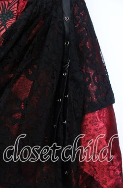 画像3: Qutie Frash / 和柄アシメスカート  レッド O-25-11-27-070-QU-SK-OW-OS