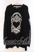 KRY CLOTHING / 「NIA」 ロングスリーヴ Tシャツ  ブラック O-25-11-27-074-EL-TO-IG-OS