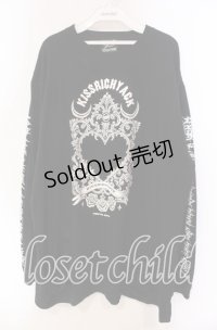 KRY CLOTHING / 「NIA」 ロングスリーヴ Tシャツ  ブラック O-25-11-27-074-EL-TO-IG-OS