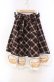 画像1: Fi.n.t Cherry / チェック切り替えビスケットプリントスカート  ブラウン O-25-11-27-075-CA-SK-IG-OS (1)