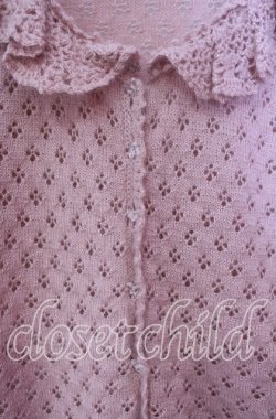 画像2: Emily Temple cute / モヘア混透かし編みカーディガン  ピンク O-25-11-27-079-ET-TO-IG-OS