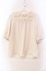 F i.n.t / レースヨーク半袖プルオーバー  オフ O-25-11-27-080-CA-BL-IG-ZT344