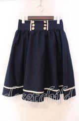 Amavel / ダブル釦サススカート  ネイビー O-25-11-27-081-CA-OP-IG-OS